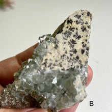 Load image into Gallery viewer, Glass Moss Fluorite on Matrix – Natural Green Fluorite Crystal Cluster, Raw Mineral Specimen, One of a Kind Decor