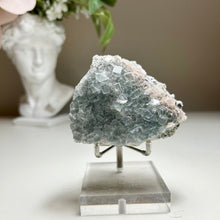 Load image into Gallery viewer, Xianghualing Fluorite with Quartz | Pale Blue Cubic Crystals | Hunan, China