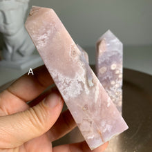 Load image into Gallery viewer, High quality - pink amethyst flower agate tower / point