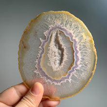 Load image into Gallery viewer, Rare - Hand pick Brazilian agate slice set  (4 pieces) / agate slabs and slices with druzy