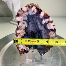 Load image into Gallery viewer, High quality- blue flower agate slab / slice ( natural color )