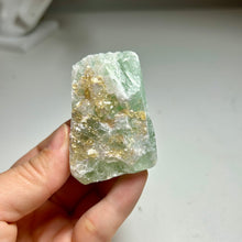Load image into Gallery viewer, Golden Barite on Green Fluorite Crystal Specimen | Jiangxi, China