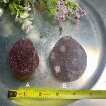Load image into Gallery viewer, High quality - rare sugary druzy rainbow amethyst freeform from Uruguay