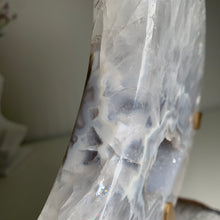 Load image into Gallery viewer, Rare - large size top quality druzy agate moon from Brazil ( free stand)