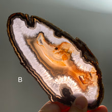 Load image into Gallery viewer, Rare - Hand picked Brazilian agate slabs and slices with black and red banding