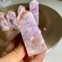 Load image into Gallery viewer, High quality - pink amethyst flower agate druzy towers