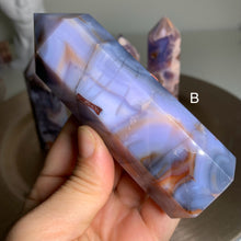 Load image into Gallery viewer, Rare - high quality blue flower agate towers/points