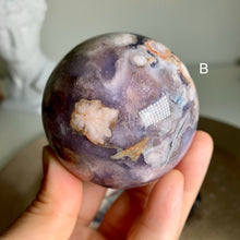 Load image into Gallery viewer, Rare - top quality blue flower agate sphere