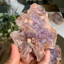 Load image into Gallery viewer, Top quality pink amethyst flower agate slab/ slice