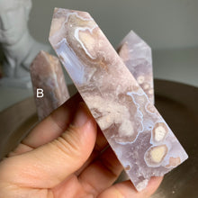 Load image into Gallery viewer, High quality - pink amethyst flower agate tower / point