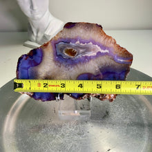 Load image into Gallery viewer, High quality - crystallized blue flower agate slab / slice ( natural color)
