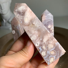 Load image into Gallery viewer, High quality - pink amethyst flower agate tower / point