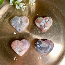 Load image into Gallery viewer, High quality - pink amethyst flower agate hearts