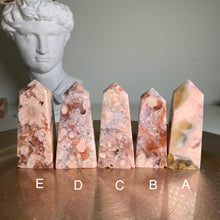 Load image into Gallery viewer, High quality - pink amethyst flower agate towers / points