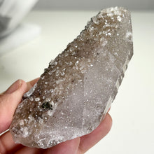 Load image into Gallery viewer, Quartz Crystal with Apophyllite Druzy | Secondary Growth Apophyllite on Quartz | Natural Mineral Specimen | Collector Display