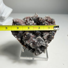 Load image into Gallery viewer, Rare - heart shape Red Garnet on Pink Dolomite Crystal Cluster — Sparkling Natural Mineral Specimen for Home Decor and Collection