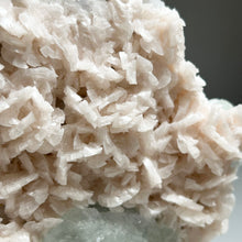 Load image into Gallery viewer, Large Pearl Pink Dolomite with Green Fluorite — Natural Crystal Cluster from Hunan, China | Pastel Mineral Specimen for Decor & Collection