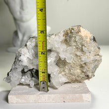 Load image into Gallery viewer, Apophyllite on Calcite with Pyrite | Secondary Growth Apophyllite Crystals | Natural Mineral Specimen | Collector Display Piece