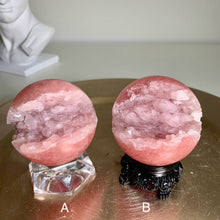 Load image into Gallery viewer, Rare - Natural color top quality red strawberry druzy sphere