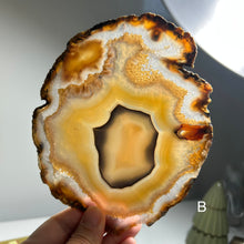 Load image into Gallery viewer, Top Quality Brazilian Agate Slice – Natural Banding & Polished Crystal Slab