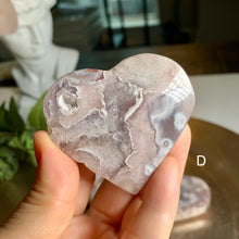 Load image into Gallery viewer, High quality - pink flower agate heart