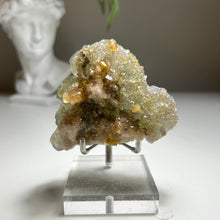 Load image into Gallery viewer, Golden Barite on green fluorite