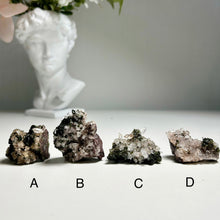 Load image into Gallery viewer, Natural Quartz Crystal Cluster with Green Epidote on Matrix | Raw Mineral Specimens from China