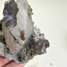 Load image into Gallery viewer, Calcite Crystal with Fluorite and Pyrite | Daye Mine China | Natural Mineral Specimen