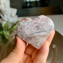 Load image into Gallery viewer, High quality - pink flower agate heart