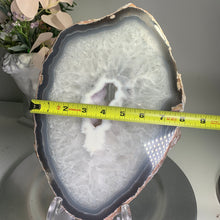 Load image into Gallery viewer, Rare - top quality large size agate slab / slice with pink sugary druzy in the middle