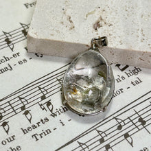 Load image into Gallery viewer, Quartz Pendant in Silver | Mica Included Quartz with Rainbow | Clear Natural Crystal Necklace | One of a Kind Jewelry