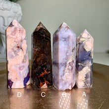Load image into Gallery viewer, Rare - high quality blue flower agate towers / points