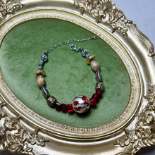 Load image into Gallery viewer, Red Lampwork Bracelet | Czech Glass & Hematite Bracelet