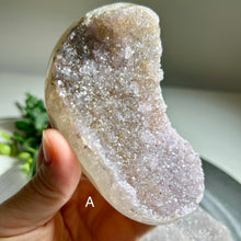 Load image into Gallery viewer, Top quality – Grey lavender amethyst geode from Uruguay with sparkling druzy
