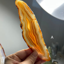 Load image into Gallery viewer, Top Quality Brazilian Agate Slice – Natural Banding, Polished Crystal Slab