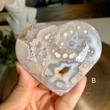 Load image into Gallery viewer, High quality - pink flower agate heart