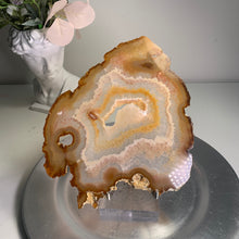 Load image into Gallery viewer, High quality - Druzy agate slice / slab from Brazil