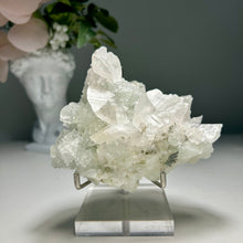 Load image into Gallery viewer, Light green mint fluorite with large calcite from China