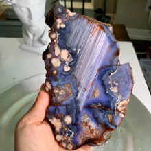 Load image into Gallery viewer, Top quality - blue flower agate slab / blue flower agate slice