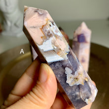 Load image into Gallery viewer, Rare - high quality blue flower agate towers / points