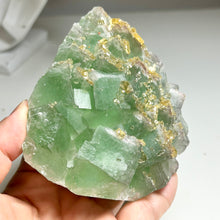 Load image into Gallery viewer, Green Fluorite with Golden Barite | Jiangxi, China