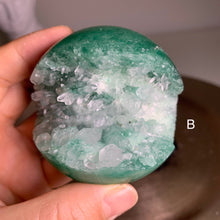 Load image into Gallery viewer, Rare - Top quality green strawberry druzy sphere