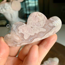 Load image into Gallery viewer, Top quality - pink flower agate clouds with druzy