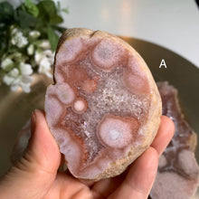 Load image into Gallery viewer, Top quality - pink amethyst slab / flower agate slab/ slice
