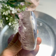 Load image into Gallery viewer, High quality - rare sugary druzy rainbow amethyst freeform from Uruguay