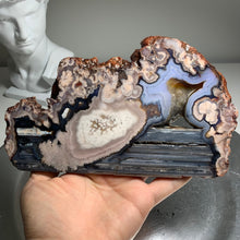 Load image into Gallery viewer, Top quality - blue flower agate slab/ slice ( natural color)