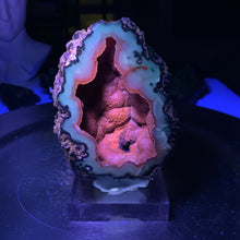 Load image into Gallery viewer, Rare - High quality Argentina red fox agate geode with UV reaction