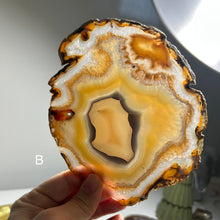 Load image into Gallery viewer, Top Quality Brazilian Agate Slice – Natural Banding & Polished Crystal Slab