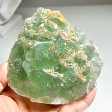 Load image into Gallery viewer, Green Fluorite with Golden Barite | Jiangxi, China