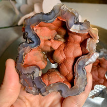 Load image into Gallery viewer, Rare - High quality Argentina red fox agate geode pair with UV reaction